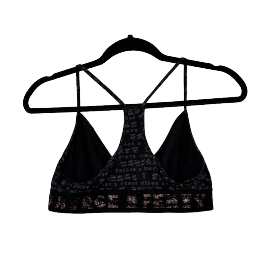 Savage X Fenty Black Sparkly Logo Bralette